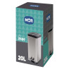 Lixeira de Aço Inox Quadrada 20 Litros Jaspe Mor