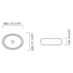Cuba Apoio Oval 40 x 30 Branco ICA9 Icasa
