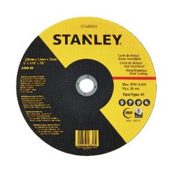 Disco de Corte Fino para Metal e Inox 9" (230mm) Stanley