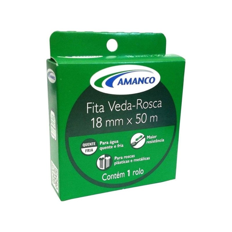 Fita Veda Rosca 18mm x 50m Amanco