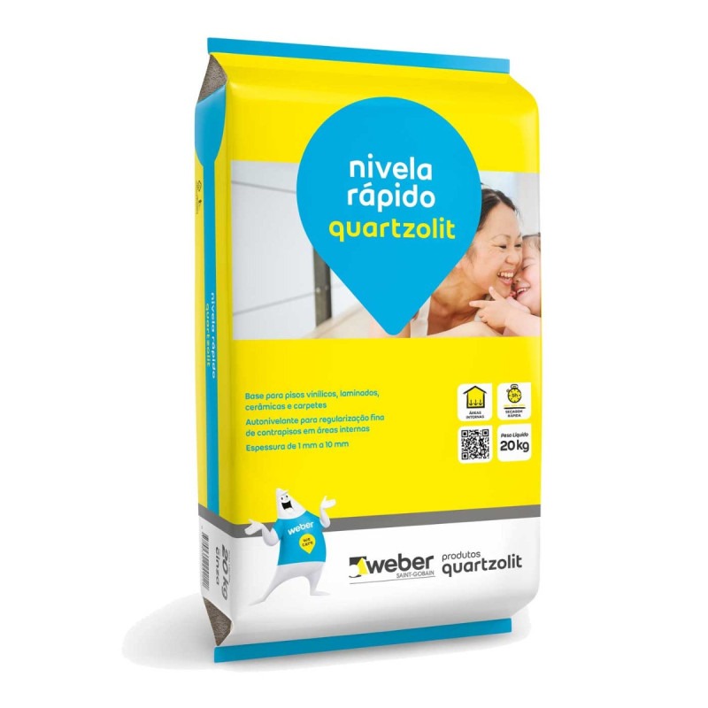 Argamassa Nivela Rápido 20Kg Quartzolit