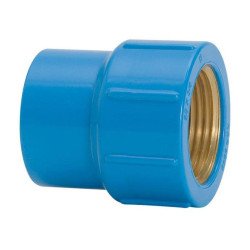 Luva Azul Soldável e com Rosca com Bucha Latão 32mm x 1