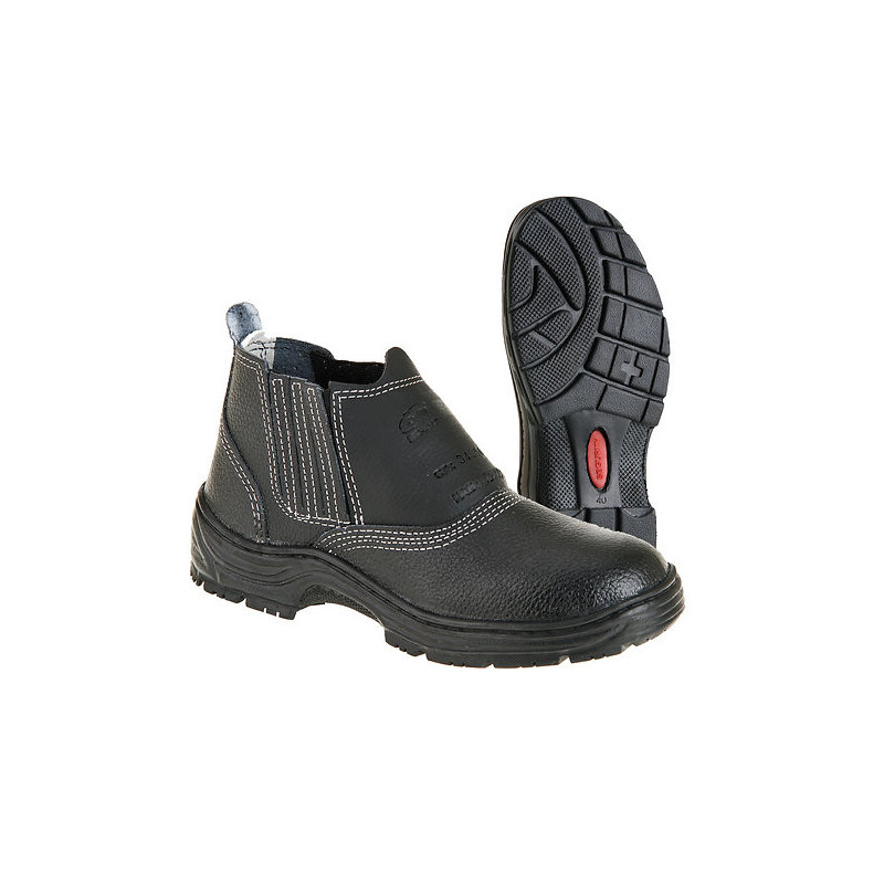 Sapato Botina com Elástico e Solado Reforçado 58 Preto Cano Curto Tamanho 42 Sapato Botina com Elástico e Solado Reforçado 58 Preto Cano Curto Tamanho 42