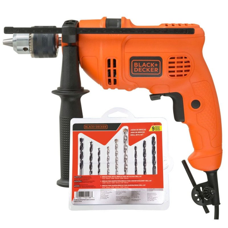 Furadeira de Impacto de 1/2" (13mm) 560W com 9 Brocas 220V Black & Decker