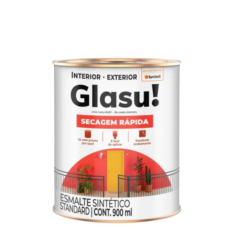 Glasu Esmalte Branco Gelo Brilhante 0,9 Lts Glasu Esmalte Branco Gelo Brilhante 0,9 Lts