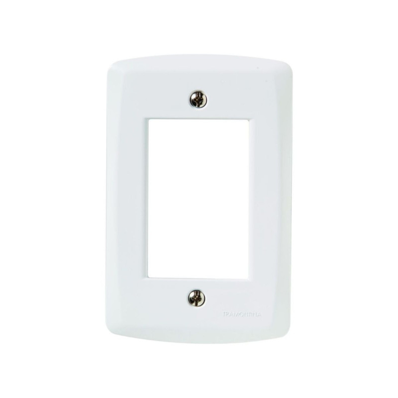 Placa 4X2 com 3 Postos LUX2 Branca Tramontina Placa 4X2 com 3 Postos LUX2 Branca Tramontina
