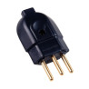 Plugue Macho 2P+T 10A/250V Preto Tramontina