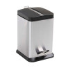 Lixeira de Aço Inox Quadrada 12 Litros Jaspe Mor