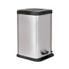 Lixeira de Aço Inox Quadrada 12 Litros Jaspe Mor