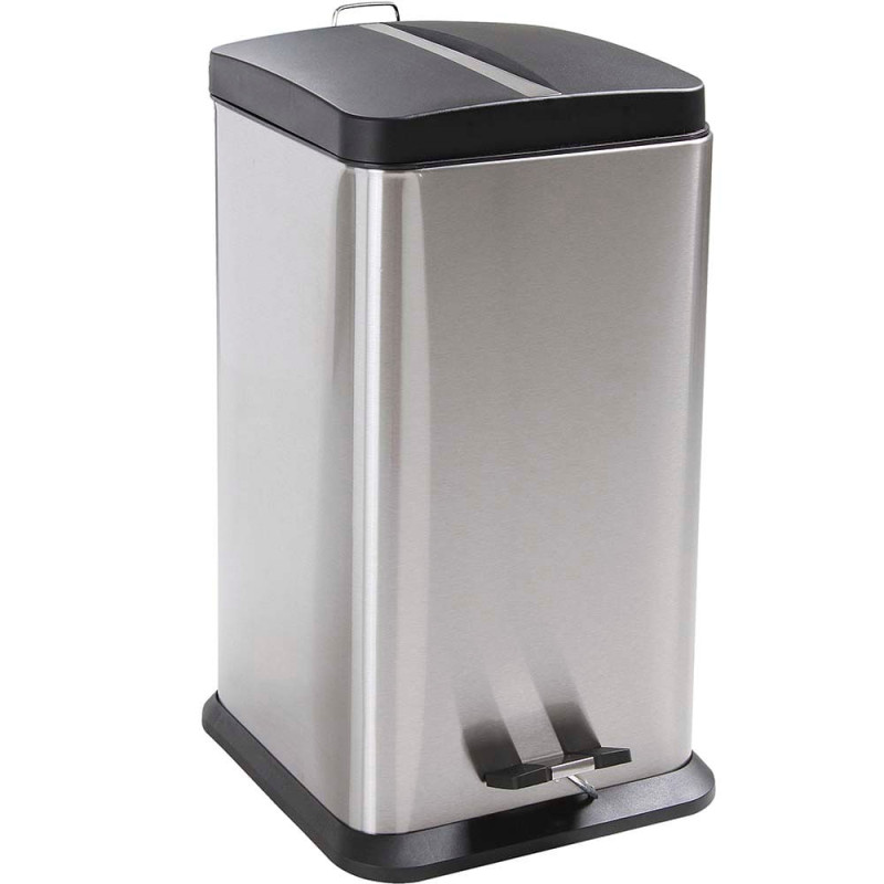Lixeira de Aço Inox Quadrada 20 Litros Jaspe Mor Lixeira de Aço Inox Quadrada 20 Litros Jaspe Mor