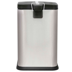 Lixeira de Aço Inox Quadrada 20 Litros Jaspe Mor