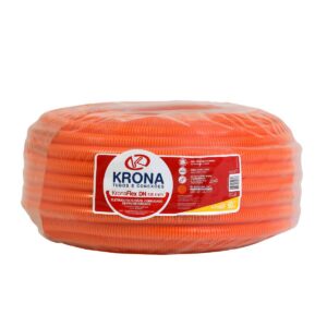 Eletroduto Corrugado Reforçado 25mm 3/4 Laranja 50 METROS Krona