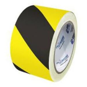 Fita Zebrada Preta/Amarela 100m