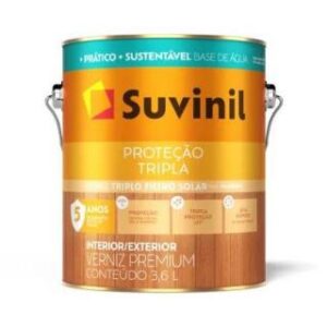 Suvinil Verniz Seca Rápido Água Natural 3,6Lt