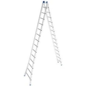 Escada Extensiva 2x07 Degraus Alumínio MOR (Estendida 3,65m)