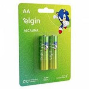 Pilha Alcalina AA Blister 2 pcs Elgin
