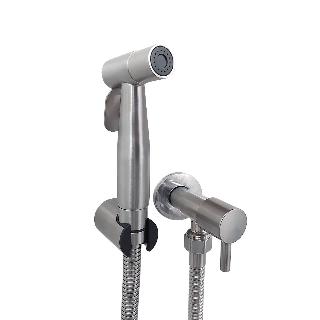 Ducha Higienica com Suporte Cromada 120cm Plastico + Inox Flvx Hidro