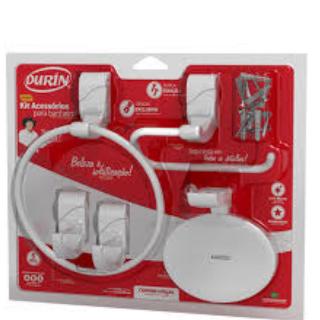 Kit Banheiro 5 PC Branco Sofisticato Durin