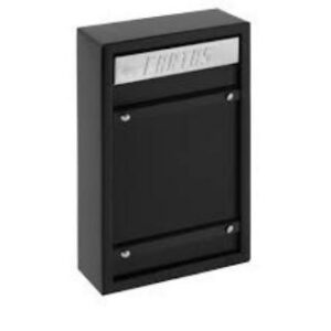 Caixa Correspondencia Grade Jornal 15 x 39 Preta K