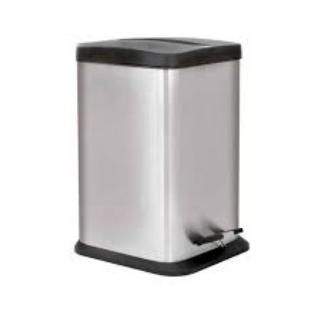 Lixeira de Aço Inox Quadrada 20 Litros Jaspe Mor