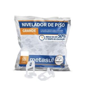 Nivelador de Piso 1mm Grande Metasul 50 Peças