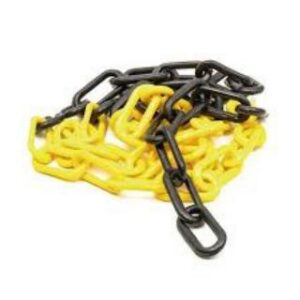Corrente Plastica 10mm  10m AMARELA/PRETA Metalsul