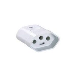 Plugue Femea 2P+T 20A/250V Branco Tramontina