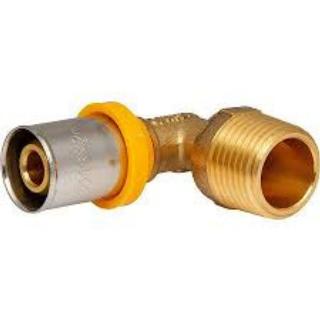 Cotovelo para Gás 16mm com Rosca Macho 1/2 - PEX -