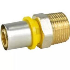 Conexão para Gás de Tubo 16mm x 1/2 Rosca Macho -