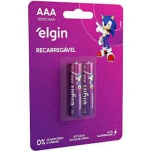 Pilha Recarregavel AAA 1000MAH (C/2 UN) Elgin
