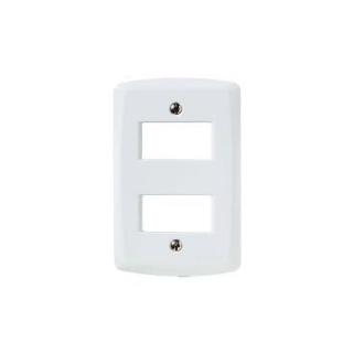 Placa 4X2 com 2 Postos Afastados LUX2 Branca Tramo