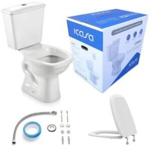 Icasa Conjunto Mariana Bacia com Caixa Acop Branco Junto itens para instalação