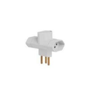 Tee de Luz 3 Pinos 2P + T 10A Branco Ilumi