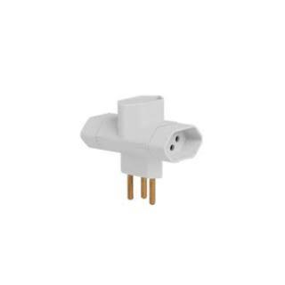Tee de Luz 3 Pinos 2P + T 10A Branco Ilumi