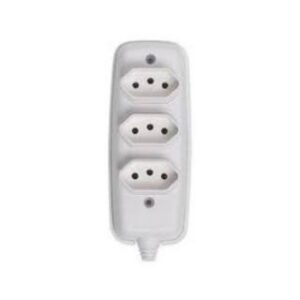 Tomada em Barra Tripla Bipolar 2P + T 10A 250V Bra