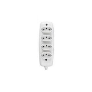 Tomada em Barra Quadrupla 2P + T 10A 250V Branca