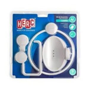 Kit Acessorios Lavello 4 peças Branco Herc