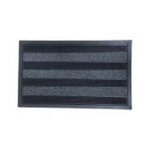 Tapete Capacho Emborrachado Cactos Pro Cinza 45cm