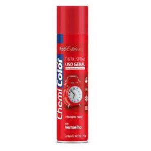 Tinta Spray Vermelho Brilhante 400ml Chemi Color