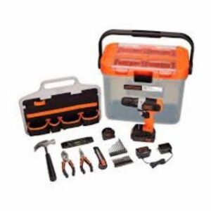 Kit Projeto Domes Furadeira s/fio 20V + 29 Aces. Black+Decker