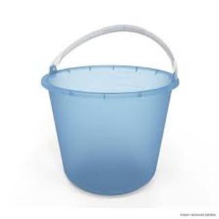 Balde Plastico 12lt Multilar Metasul Azul Celeste