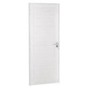 Porta Laminada Alumínio Branco 37mm Direita 215 x 84cm Soft Brasil Esquadrias