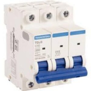 Disjuntor Trifásico TDJ3-3C50 3P 50A 3KA