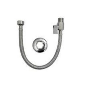 Engate Flexivel Trançado de Inox com Registro 60cm Flvx Hidro