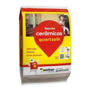Rejunte Cerâmicas Branco Quartzolit 1 kg