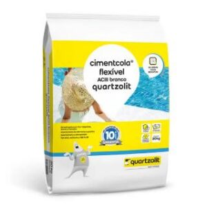 Argamassa AC3 Flexível Branco 20kg Quartzolit