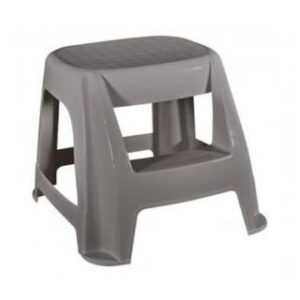 Banqueta Escada 47,4X45X49,7CM Plastica Cinza Atlas