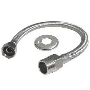 Engate Flexivel Trançado de Inox 50cm Flvx Hidro