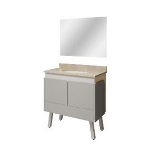 Conjunto Balcao 900 Modena Fendi/Fendi Travertino Gaam