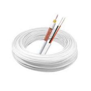 Cabo Coaxial CFTV 95% Malha Branco